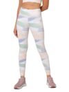 CULTSPORT AbsoluteFit Brushstroke Yoga Tights | Anti-Chafing | Workout Tights for Women| 4-Way Stretch | Squat-Proof | Gym Tights for Women | Gym Wear | Sports Leggings (CS601500XS_Pink_XS)
