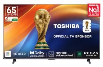 Toshiba 164 cm (65 Inches) 4K Ultra HD Smart QLED TV | Dolby Atmos, HDR10+ | 24W Powerful Speakers | AI Sports Mode and 4K Upscaling | REGZA Engine ZR | Voice Control | VIDAA OS | 65M450RP (Black)