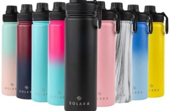 SOLARA Insulated Water Bottle 650ml, Hot Water Bottle, Thermosteel Water Bottles for Travel, Home, Office, School, Gym, Adults, Water Bottle Hot and Cold, Sipper Bottle, Black Knight