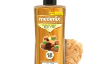 Medimix Ayurvedic Body Wash, Sandal with Eladi Oil for Clear, Glowing and Tan-Free Skin 250ml + 50ml | Herbal Shower Gel | Paraben-Free & Sulphate-Free