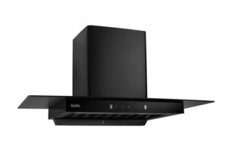 Glen Pace Slim 1200 CMH 90 cm T-Shape 90cm| Touch & Gesture Control| Autoclean| Filterless|Powerful Suction| Low Noise Auto Clean Chimney(Wall Mounted, Black)