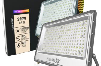 Sturlite Orin 200 W LED Flood Light| 6K Outdoor Lamp – (Pack of 1) (L-G-0414-200W) Flood Light Outdoor Lamp(Black)