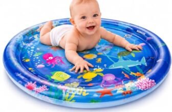 KERIOZE Baby Inflatable Tummy Time Water Play Mat 65x65cm