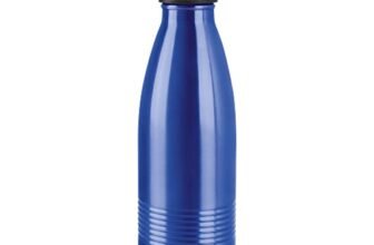 Milton Duo DLX 750 Thermosteel 700 ml Water Bottle, 24 Hr Hot and Cold I Leak Proof Lid, ISI Certified I Vacuum Insulated I for Office, Gym, School I Blue