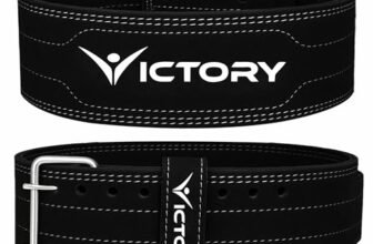 VICTORY Weight Lifting Belt, Genuine Leather Weight Lifting Belt 4″ inch Durable Comfortable Lower Back Support for Men Women | Body Fitness Gym Back Support Weightlifting Belt (Black, Xl)