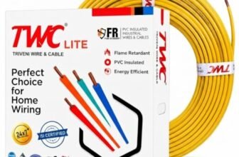 TWC Lite Yellow 1 SQMM 180 METER | Copper Wire | HRFR (Heat Resistant Flame Retardant) Lead-Free Cable | Low Smoke Halogen-Free Wire for Home & Industrial Electrical Wiring