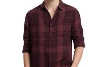 Yellow Dash Mens Casual N Formal Single Pocket Check Shirt | Maroon | M