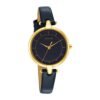 Sonata Gold Edit Blue Dial Women Analog Watch with Leather Strap-NR87043YL03W