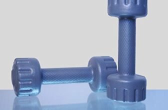 De jure Fitness (Set of 2) PVC Dumbbells Weights Fitness Home Gym Exercise Barbell (Pack of 2) Light Heavy for Women & Men’s Dumbbell-1kg. (Grey)