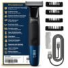 MENHOOD ProBlade 3-in-1 Hybrid Beard Trimmer Shaver for Men Trim Style Shave Adaptive Flex Neck 120 Min Runtime USB-C LED Indicator Dual Protection Waterproof Multi-Comb