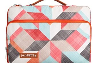 Protecta Oscar 360˚ Protection Waterproof 15.6 Inch Laptop Bag for Men & Women Ideal for Office & College with Soft Interiors & Retractable Handle – (Geometric Print)