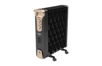 Crompton 13 Fin Insta Ferver wave Fin OFR (Oil Filled Radiator)|Room Heater|2900 W|3 Heat Settings & PTC Fan Heater|Comfortable Breathing|360° Heating (Black)|2yrs warranty|Black & Copper