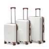 VLITE Columbia Set of 3 (S+M+L) Lightweight Polypropylene Suitcase | Anti-Theft Double Zipper | Built-in Number Lock | Spacious & Durable Luggage | 3-Year Warranty