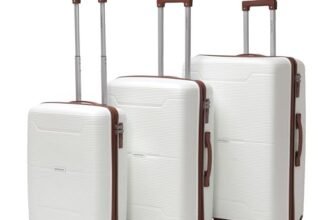 VLITE Columbia Set of 3 (S+M+L) Lightweight Polypropylene Suitcase | Anti-Theft Double Zipper | Built-in Number Lock | Spacious & Durable Luggage | 3-Year Warranty