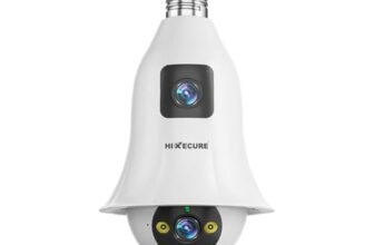 Hixecure 4MP(2MP+2MP) Dual Lens Bulb WiFi Camera –Motion Detection, Night Vision, 2-Way Audio, Easy Installation | Support Cloud Storage |Pan & Tilt | Two Way Audio | 10X Digital Zoom