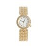 Haute Sauce Women’s The Bling Round Watch | California Gold Stainless Steel Strap | Ivory White Dial | One-Size | Foldover Closure | Quartz | Battery | Wrist Belt Watch for Female and Girls