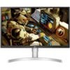 LG 69 cm/27 inches LCD 4K-UHD 3840 x 2160 Pixels HDR 10 Monitor with IPS Panel for Designing, Radeon FreeSync, Height/Pivot/Tilt Adjustable Stand, HDMI x 2, Display Port- 27UL550 (White)