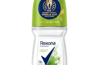Rexona Matcha Tea & Vanilla Antiperspirant Roll-On | for Women | 12-HSA & Glycerin| 72H Odour Protection* | Limited Edition Pack – ICC Women’s Cricket World Cup India 2025 |50 ML