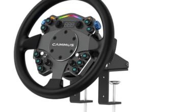 Cammus LC100 Load Cell Pedals – High-Precision Sim Racing Pedals with Adjustable Brake Force, Durable Construction, and Realistic Feedback for Professional and Casual Sim Racers