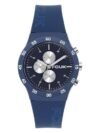 FCUK METROME FW25 Unisex Analog Watch, 39mm Blue Silicone Strap, Matt Blue Dial – FC199U