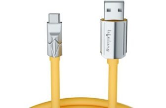 Lifelong Electronics 66W PD USB Type A to Type C Fast Charging Cable | High Speed Transfer Data Cable | Aluminum Alloy, Strong PVC & Tangle Free | iPhone 16/15/14, Android, Laptop, Tablet etc | 1.25M