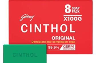 Cinthol Original Bath Soap – 100g (Pack of 8) | 99.9% Germ Protection | Doctor Recommended | Grade 1 Soap | Deo Fragrance