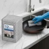 MAHNTMART [ 12-pcs ] Non-Scratch Dish Wash Cloth, Steel Wire Dish Cloth, Wire Dishwashing Rags Stainless Steel Scrubber Non-Scratch Wire Dishcloth for Washing Dishes Sinks Counters