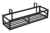 Metal Railing Planter Box, Heavy-Duty Iron Balcony Flower Pot Holder, Rust-Resistant Outdoor Rail Mounted Planter Stand for Garden, Patio, Deck, Fence & Apartment Balconies (Set of 2, Black)