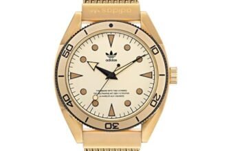 adidas Men Stainless Steel Originals Analog Gold Dial Watch-Aofh22004, Band Color-Gold