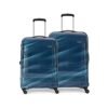 Aristocrat Force (66 cm+76 cm) Acrylonitrile Butadiene Styrene(Abs) Pack of 2 (Medium+Large) 4 Spinner Wheels Hardsided Scuba Blue Suitcase Sets | 3-Year Warranty