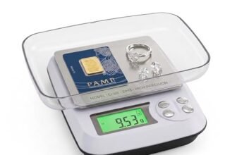 Gripit Jewellery Weighing Scale 1000g x 0.01g – High Precision Digital Gold Weight Machine Not for Commercial Use Stainless Steel Platform (White)