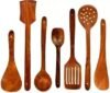 Ace Wood Crafts Wooden Serving and Cooking Spoons Wood Brown Spoons Kitchen Utensil Set of 7