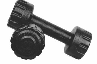 ARTINO 1 Kg Pair PVC Dumbbells Set For Home Gym, Exercise & Fitness Dumbbell (Black) Fixed Weight Dumbbell (1kg X 2Pc)