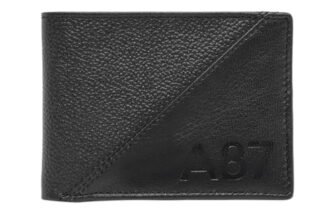 Aeropostale Men’s SLIMFOLD Wallet Tucson – Black | Pebbled Leather | Formal & Minimalist Carry | Ideal for Gifting