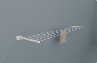ZINQUI Powder Coated Metal Cloth Drying Stand Foldable for Wall Mounted/Cloth Drying Rack/Clothes Hanger for Home Or Balcony with 50 Feet Rope and Fasteners Set (1)
