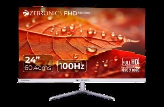 ZEBRONICS Pure Pixel 60.4 cm (24 inch) Full HD LED Backlit VA Panel with 250 nits brightness, HDMI, VGA, Ultra Slim Bezel, Built-in Speakers, Metal Stand, Wall Mountable Monitor (ZEB-EA124)(Response Time: 12 ms, 100 Hz Refresh Rate)