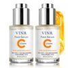 VINR 10% Vitamin C Face Serum with 5% Niacinamide & Hyaluronic Acid | Brightening & Dark Spot Reduction | Oil Control, Lightweight Non-Sticky | Pigmentation Reduction | All Skin Types – Men & Women| 30ml (Pack of 2)