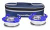 Signora Ware 350Ml+350Ml All Steel Midday Lunch Box with Bag, Food Grade BPA Free, Leak Proof and Air Tight Stainless Steel Containers, Compact and Sleek Tiffin Box (Set of 2 Violet)