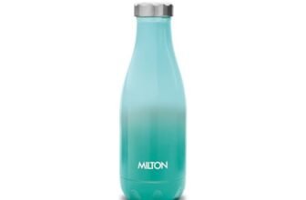 Milton Prudent 350 Thermosteel Bottle, 360 ml Water Bottle, 24 Hours Hot and Cold, Double Wall Vacuum Insulated, Water Bottles, Tea Flask/Coffee Flask for Sports, Travel, Aqua Green