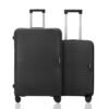 HRX Parabola 2-Piece Luggage Set (Cabin + Medium) Haileys Black Polypropylene Hard Shell Suitcase Set – Premium Travel Trolley Bags with 8 Spinner Wheels, Number Lock & Water Resistant Body