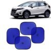 KINGSWAY Car Window Curtain Sticky Sun Shades Compatible with Honda WRV, (Year 2017-2019), Universal Fit Sunshades for Side Window, Rear Window, Blue Color, 4 Pieces