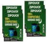 Zipouch Compostable Garbage Bag Large Size – Pack of 6, Eco-Friendly Dustbin Bags Large Size for Home and Office, Durable and Biodegradable Garbage Bag Solution | 60 Count|