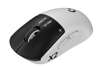 Logitech PRO X2 SUPERSTRIKE Lightspeed Wireless Gaming Mouse with The Fastest Click in the World, Ultra Lightweight (61 g), Customizable Click Haptics, USB-C Charging, for PC/Mac/Laptop – White