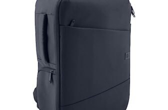 HP Creator Backpack, fits up to 16.1 inch laptop, customizable and removable dividers, water resistant, lightweight, padded straps, made from 100% recycled polyester