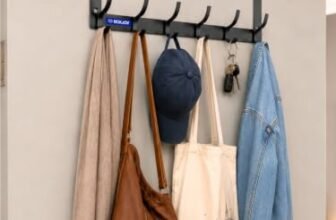 BOXJOY 12 Hook Over The Door Hanger | Wall Hanging Metal Hook Cloth Hangers | Strong Hooks Without Drill Clothes Organiser | Dress Stand Shirt Towel Home Organizer for Bathroom Bedroom Kitchen Wardrobe