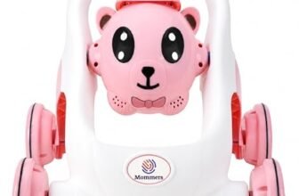 Mommers Baby Walker Musical Push Support with Wheels & Handle Cute Design Activity Walker, for Toddlers, Balanced Wheels, Indoor Play, Pink