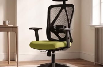 DROGO Ergonaut Ergonomic Office Chair for Work from Home | Computer Chair with 2D Headrest, Armrests & Adjustable Lumbar Support | Breathable Mesh with 120° Recline, 1-Year Warranty (Black & Green)