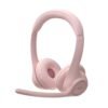 Logitech Zone 300 Wireless Bluetooth Headset with Noise-Cancelling Microphone, Compatible with Windows, Mac, Chrome, Linux, iOS, iPadOS, Android – Rose