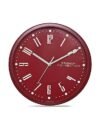 French Connection Stylish Analog Wall Clock for Home Hall Living Bedroom Kitchen with Maroon Dial – Size: 12 Inches – FCWC03-B