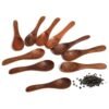 Wooden Spoons Set, Handcrafted Natural Wood, Kitchen Utensils, Set of 10, Brown Finish